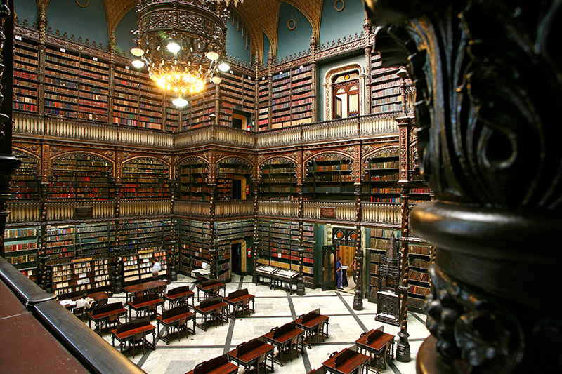 8 Most Gorgeous Libraries In The World - Royal Portuguese Reading Room, Rio de Janeiro, Brazil