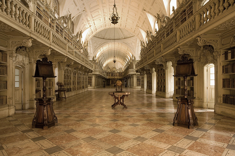 Most gorgeous libraries: Mafra National Palace Library, Mafra, Portugal, 