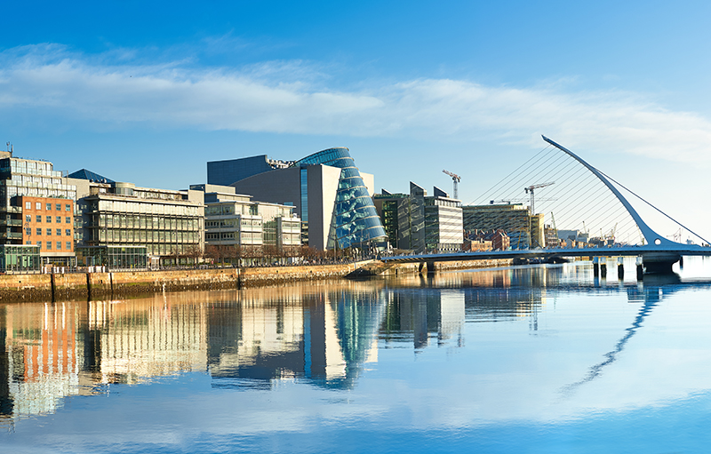 Harp bridge, Liffey river, Dublin, Ireland