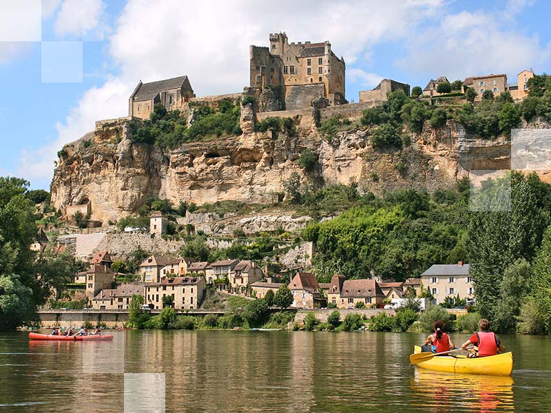 Sightseeing and kayaking in one in France's Dordogne.